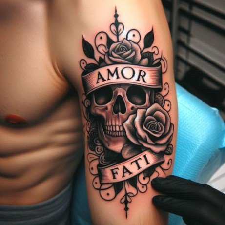 Amor Fati Memento Mori Tattoo