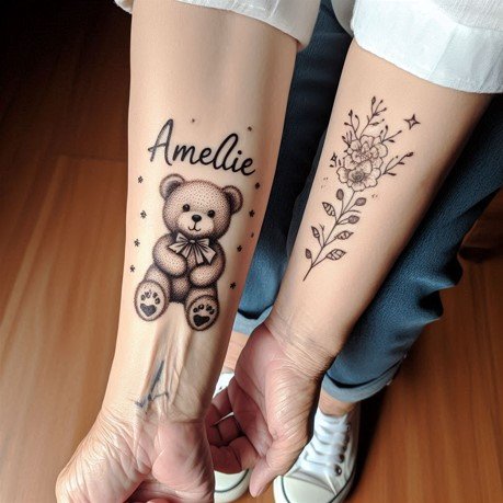 Grandchildren Name Tattoo