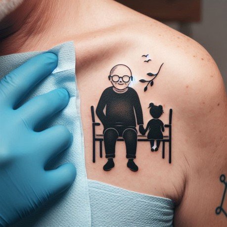 Grandchildren Tattoo Design