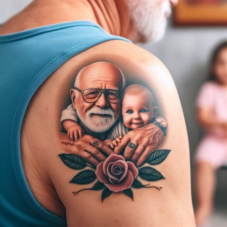 Grandchildren Tattoos for Grandpa