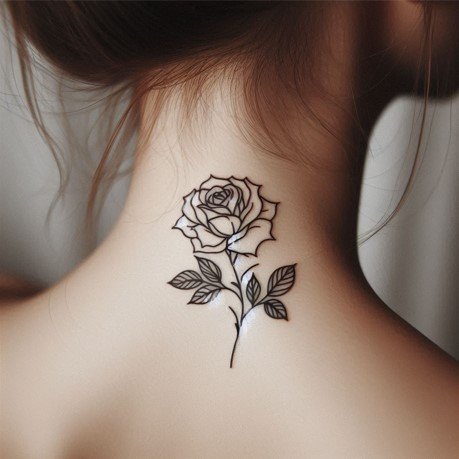 June Birth Flower Fine Line Tattoo