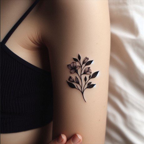 June Birth Flower Honeysuckle Tattoo