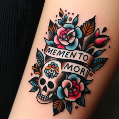 Memento Mori Traditional Tattoo