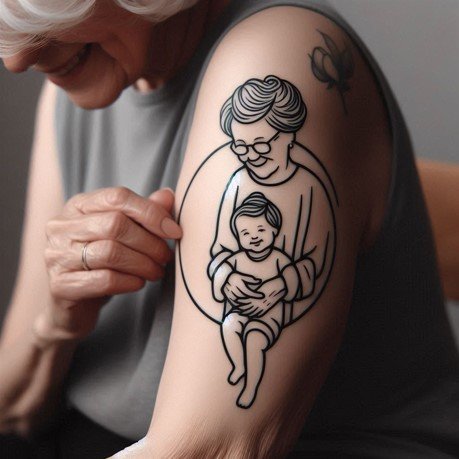 Unique Meaningful Grandchildren Tattoo