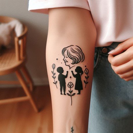 unique grandmother tattoo for grandchildren