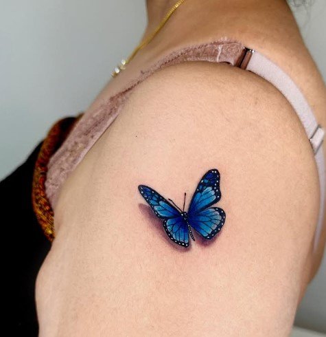 3d Butterfly Tattoo