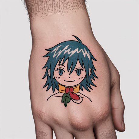 Anime Hand Tattoo