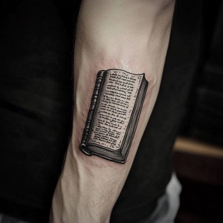 Bible Arm Tattoo
