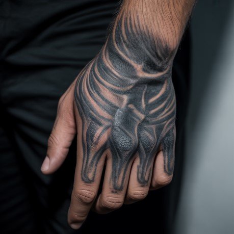 Blackout Hand Tattoo