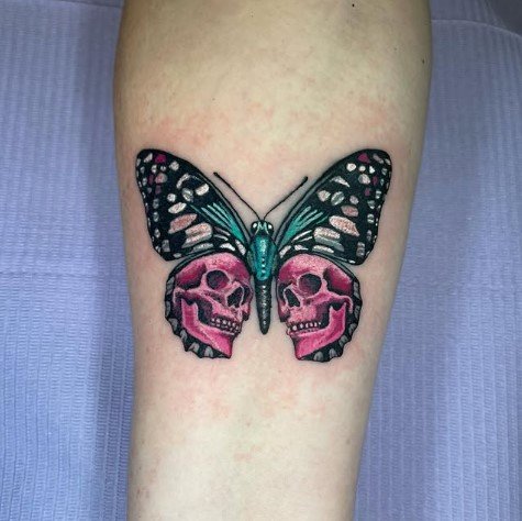 Butterfly Skull Tattoo