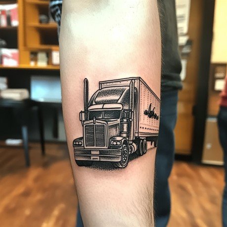 Forearm Trucker Tattoo