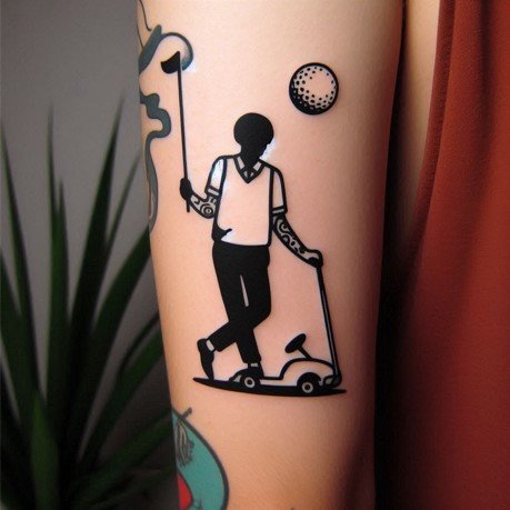 Funny Golf Tattoo