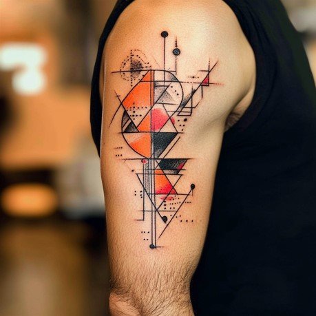 Geometric Upper Arm Tattoo