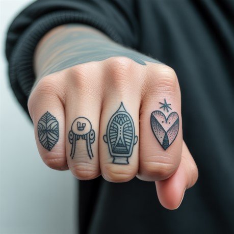 Knuckle Hand Tattoo