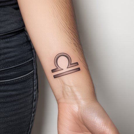 Libra Zodiac Sign Tattoo