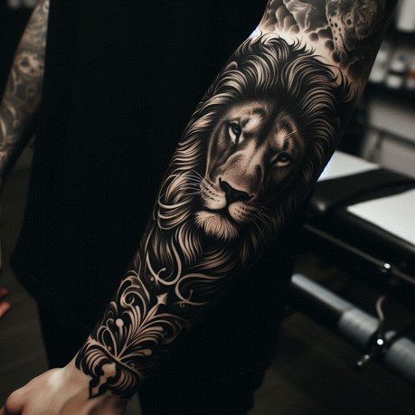 Lion Arm Tattoo