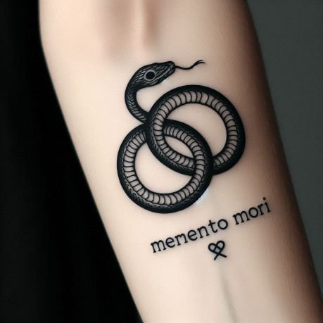 Memento Mori Ouroboros Tattoo