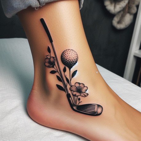 Minimalist Golf Tattoo