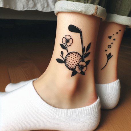 Minimalist Golf Tattoo