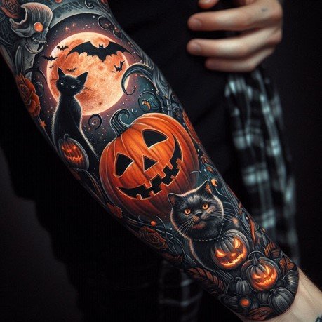 Spooky Halloween Tattoo