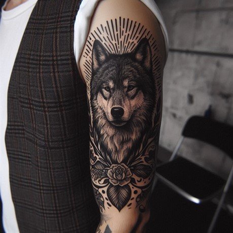 Wolf Arm Tattoo