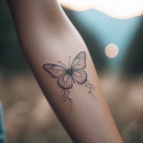 butterfly arm tattoo