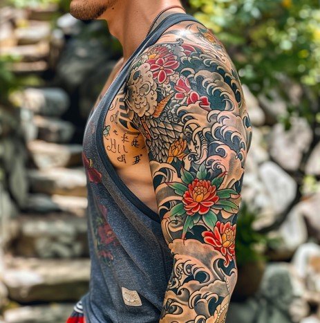 full arm tattoo for men