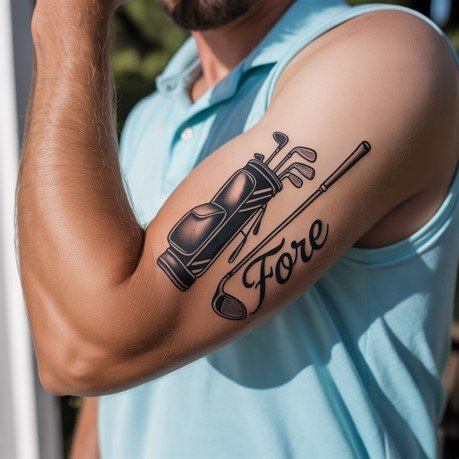 golfer tattoo design