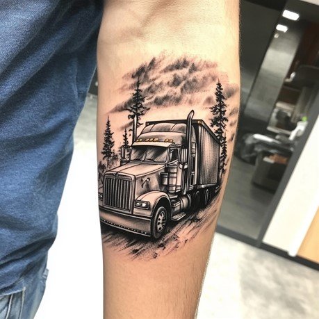 outlaw trucker tattoo