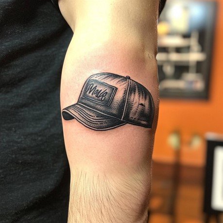 trucker cap tattoo
