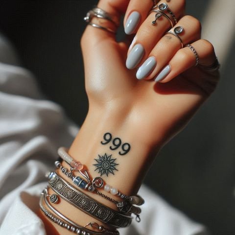 999 Wrist Tattoo