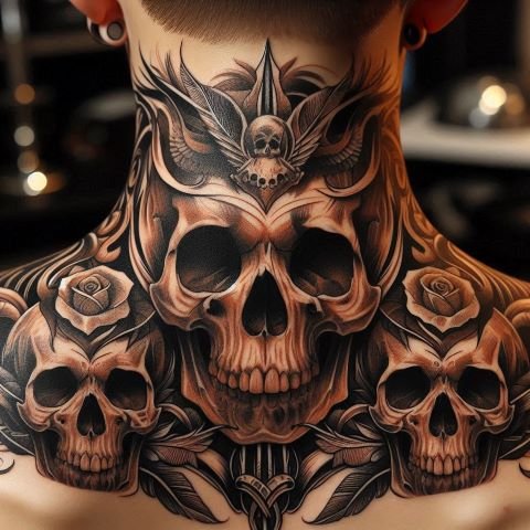 Back of Neck Tattoo for Men