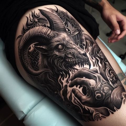 Big Thigh Tattoo