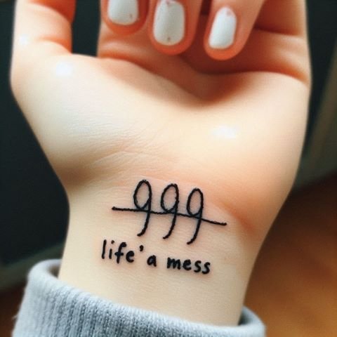 Halsey 999 Tattoo