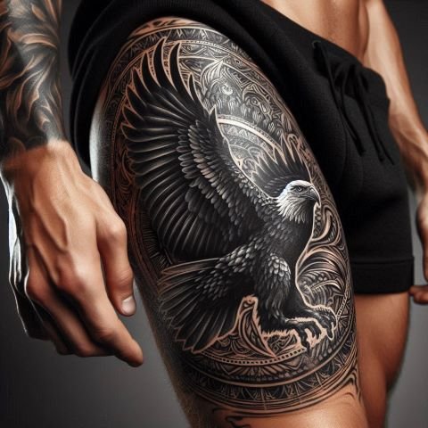 Men Thigh Tattoo