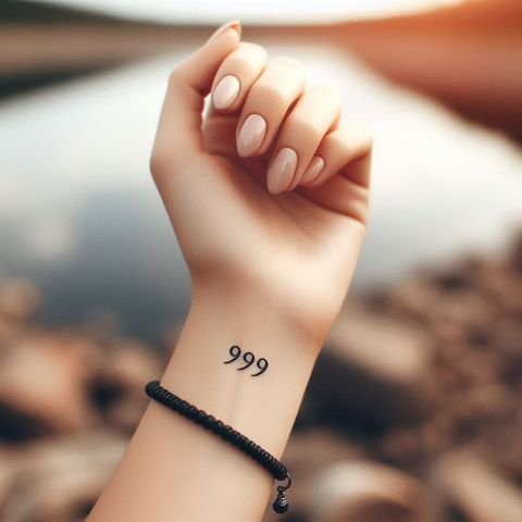 Small 999 Tattoo